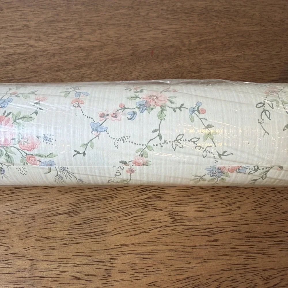 Vtg Norwall Wallcoverings Wallpaper 1 Roll 80s 90s Floral Cottagecore Granny